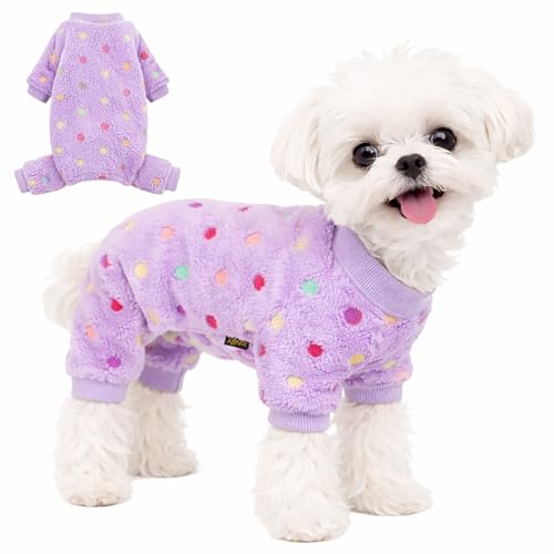 DaFuEn Dog Fleece Sweater, 4 Leg Full Coverage Warm Jumpsuit