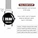 HARFINGTON Stainless Steel Mesh Watch Band 18mm Quick Release Metal Replacement Adjustable Watch Strap with Magnetic Buckle for Men Women, Silver Tone