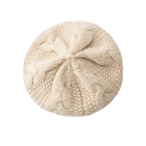 Béret en cachemire style français rétro pour femme - Bonnet chaud et élégant d'automne-hiver