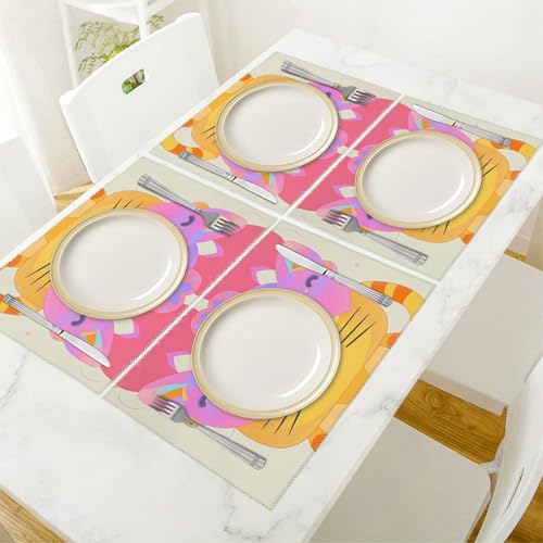 Set de table chaton toile lavable pour en finir avec les taches de repas