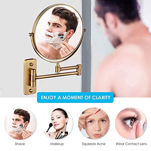 Miroir de rasage pivotant double face 3X pour un maquillage précis - 3