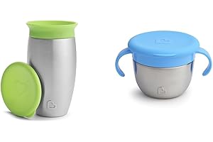 Miracle® 360° 10oz Stainless Steel Sippy Cup and Snack+™ 9oz Stainless Steel Snack Cup Bundle