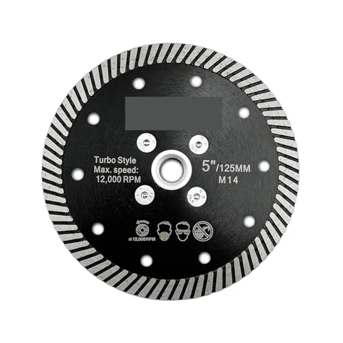 Lame de scie diamantée Turbo 125 mm pour une découpe nette sans éclats