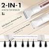PRITECH Bikini Trimmer for Women, 2-in-1 Rechargeable Electric Razors for Women, Waterproof Bikini Shaver for Pubic Hair, Legs, Arms, Underarms, Electric Trimmer with Ceramic Blades, Travel Lock
