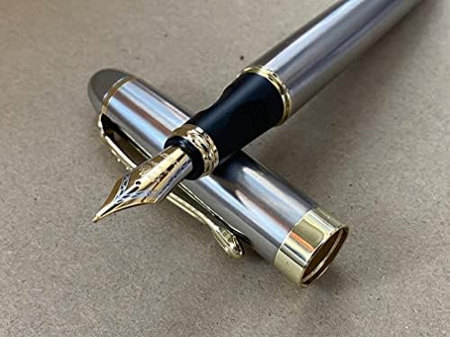 Rhapsody Jinhao x450 Fountain Pen 0.5mm Medium-Fine Nib Ink Pens (Grey Marble)