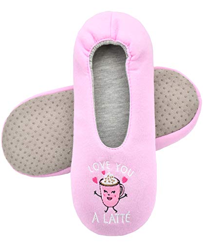 Image of Panda Bros Women's Ballerina House Slippers,Anti-Skid Comfy Warm Ballet Style Slippers