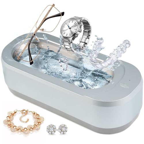 Ultrasonic Jewelry Cleaner - 46KHz Jewelry Cleaner Machine，Portable Professional Ultrasonic