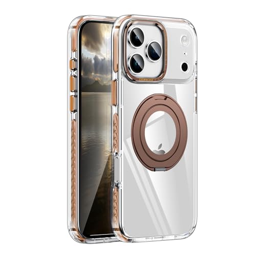 Bolvee iPhone 17 用 ケース リング 透明 クリア magsafe対応 ワイヤレス充電 アイフォン17 カバー iphone17 スマホケース マグネット搭載 薄型 耐衝撃 スタンド機能 マグセーフ 6.3インチ iphone17カバー (