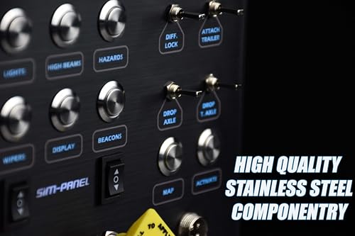 Image of Classic 2 Button Box for ATS /ETS2 (American Truck Simulator /Euro Truck Simulator) (Premium Black Brushed Aluminum Finish with CB Communications)