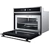 Whirlpool WMW47HMXI Forno a Microonde da Incasso Combinato con Grill, 40 Litri, 900 Watt, 60 cm, Funzione Crisp, Tecnologia 6° Senso, JetDefrost 3D, colore Nero e Acciaio Inox