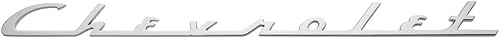 Miniatura 1 de KC4503 Reproducción OEM, cromo 1954 Chevrolet Script Trunk Emblem, vendido como cada uno