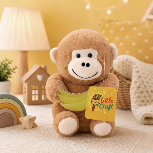 Image of Soft Brown Monkey Plush Toy 30CM | Cute Stuffed Soft Toy for Kids, Babies & Toddlers | Hug-Friendly Stuffed Animal, Soft & Washable Teddy Monkey