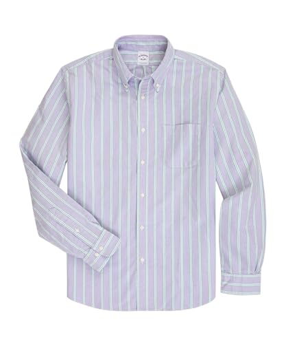 [Brooks Brothers] ブルックスブラザーズ コットンオックスフォード ストライプ フライデーシャツ 100221432 パープル L