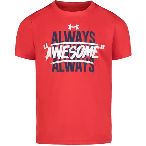Image of Under Armour Boys Short Sleeve Core Graphic T-Shirt, Lightweight & Breathable, Relaxed Fit