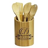 Personalized Kitchen Utensil Tool Holder Caddy Orgnaizer Storage - Custom Monogrammed for Free