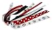 Red Polka Dot, Black and White Glitter Soccer Pony Streamer, Bow for Ponytail, Girls Soccer Team