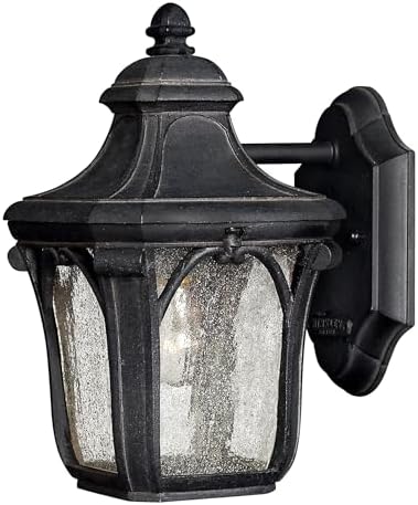 Hinkley Trafalgar Traditional One Light Extra Small Outdoor Wall Mount, Museum Black
