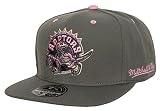 Mitchell & Ness Toronto Raptors Lavender Dreams 10th Anniversary Side Logo Fitted Hat Cap - Gray and Pink (US, Numeric, 7 1/4, Gray, Toronto Raptors)