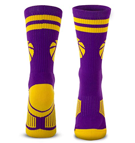 ChalkTalkSPORTS Basketball Performance Crew Socks - Multiple Colors - Youth & Adult - Elite Basketball Mid-Calf Socks2