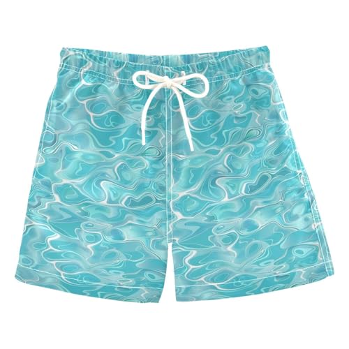 Sky Blue Wave Water Boys Swim Trunks Toddler Shorts Swimwear Boardshorts