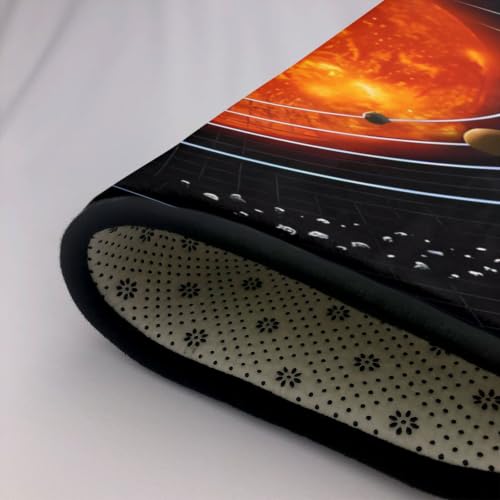 Alfombra de felpa Outer Space Galaxy Solar System de 80 x 58 pulgadas para proteger el suelo 7