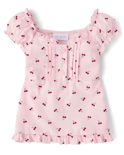 Image of The Children's Place Girls' Smocked Short Sleeve Tops