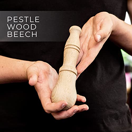 Bembo Mortar In White Carrara Marble With Pestle Made In Italy - For Pesto Or Spices - Genovese Model (Ø 18 Cm) #TOP2