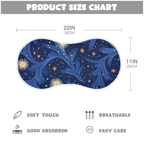 2 Pack Night Sky Muslin Burp Cloths Cotton Absorbent Baby Burping Rags for Boys Girls Soft Newborn Burp Bibs, 22 x 11 Inch4