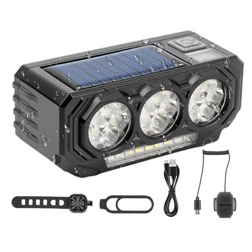 Éclairage de vélo rechargeable solaire et klaxon intégré