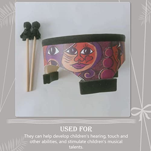 Exceart 1 Set Kids Floor Tom Drum Percussion Instrument Music Drum Wooden Drum Toy With Drumstick For Children Educational Developmental Playthings #TOP1