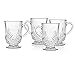 Godinger Coffee Mugs, Tea or Hot Water Glass Cups - Dublin Collection, Set of 4, 10 fluid ounces