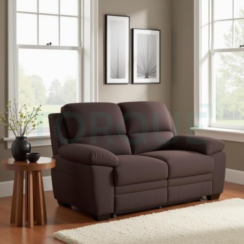 Image of Torque - Jett Premium 3+2 Seater Sofa for Living Room - Brown | Sectional Sofa 5 Seater 3 Plus 2 | 5 Seater Fabric Sofa Set for Living Room Office