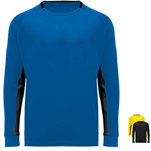 GO HEAVY Uniforme de football à manches longues pour homme | T-shirt de sport T-shirt d'entraînement | Bleu/noir XL Cover