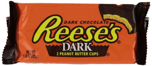 REESE'S Peanut Butter Cups, Dark Chocolate Candy, 1.5 Ounce (Pack of 24)