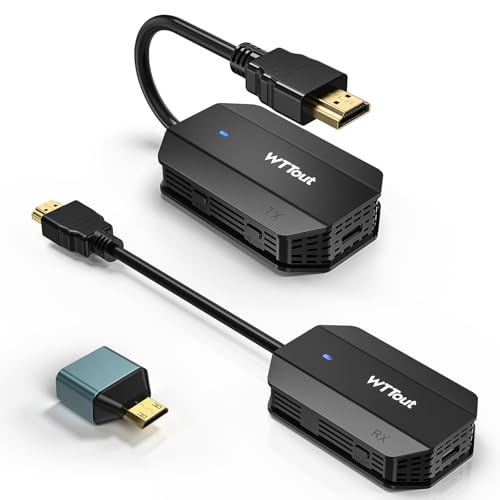 Image of Wireless HDMI Transmitter and Receiver, HDMI Extender Kit 1080P, Plug and Play, Wireless Transmission 165FTs Long Range for Streaming Video from Laptop/Camera/Smartphone to HDTV/Projector