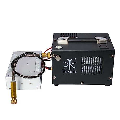 TUXING Pcp Compressor de ar, 4500Psi 30Mpa, sem óleo/água, alimentado por carro 12V DC ou casa 220V