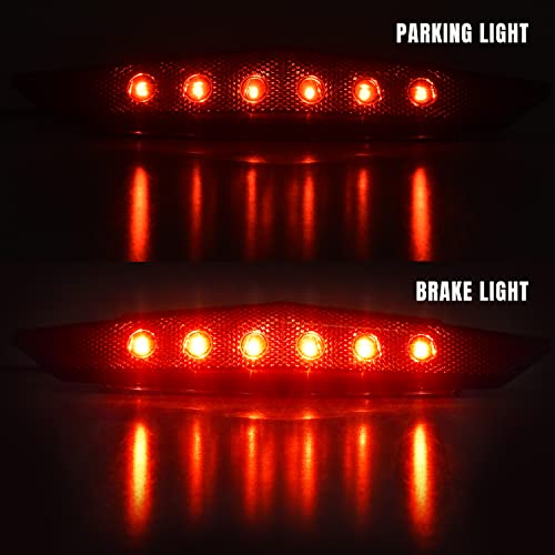SAUTVS Red LED Tail Light for Ski-Doo/Spyder, Red Rear Brake Stop Light Tail Lamp for Can-Am Spyder F3 RT 2019-2025 / Ski-Doo MXZ Renegade Summit 600 850 2017-2025 Accessories (Replace #520001143) by SAUTVS - Image 2