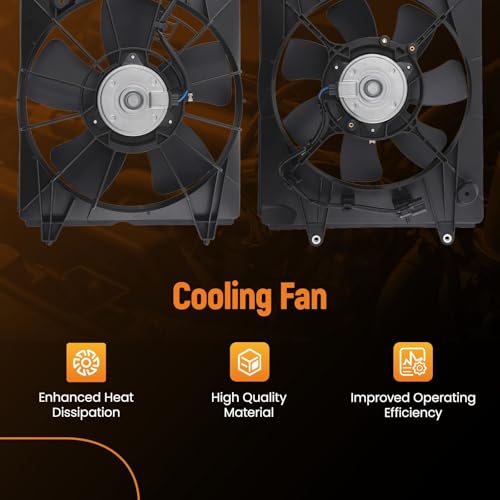 Image of maXpeedingrods AC Radiator Condenser Cooling Fan for Honda CR-V CRV 2.4L | for Left+Right 2010-2016, HO3115155 19015REZA01 19020RSAG01