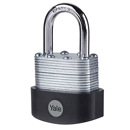 Image of YALE Y125B /40 /122 /3-3 Pack of Laminated Steel Padlocks (40mm) - Outdoor Hardened Steel Shackle Locks for Shed, Gate, Chain - Keyed Alike - HIGH Security - Multipack