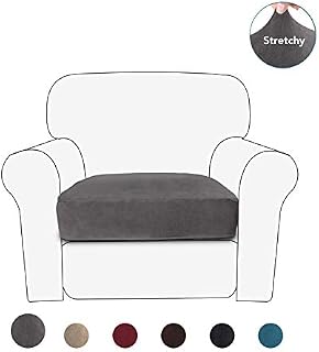 PureFit Stretch Velvet Non-Slip Sofa Couch Cushion Cover - Removable Sofa Seat Covers