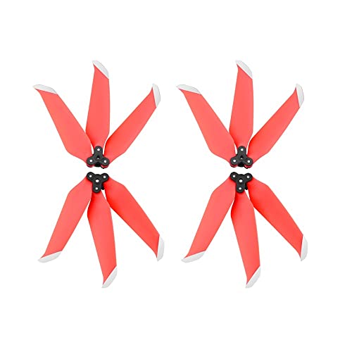Compatible Three-Propellers Compatible With Air 2 And 2S Quick Release Noise Reduction Replacement And Accessories(2 PAIRS RED)