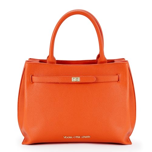 VICTORIA HYDE Sac à main pour femme - Grand sac à main en cuir synthétique - Noir - Élégant - Sac à bandoulière pour femme - Pour le bureau, le travail,...