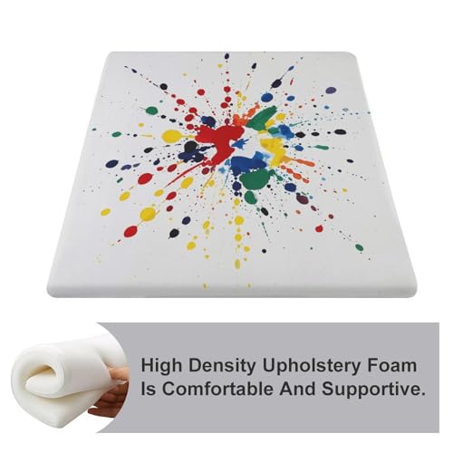 Coussin de sol de méditation en mousse à mémoire de forme et motif imprimé abstrait - 4