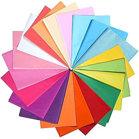 Tissue Paper,40 Sheets 70*50cm Large Size Tissue Paper Sheets,20 Assorted Colored Art Tissue Paper for Art Craft Gift Wrapping Decorative Cover
