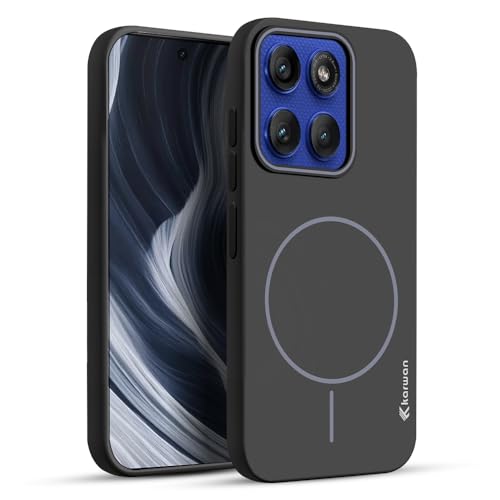 Image of KARWAN️Magnetic Ultra Slim-Fit Back Case Cover for Motorola Moto Edge 60 Stylus |Hard PC Case Cover| Ultra-Thin & Light Weight with [Ultra Premium] Case for Motorola Moto Edge 60 Stylus(6.6 inch)(Black)