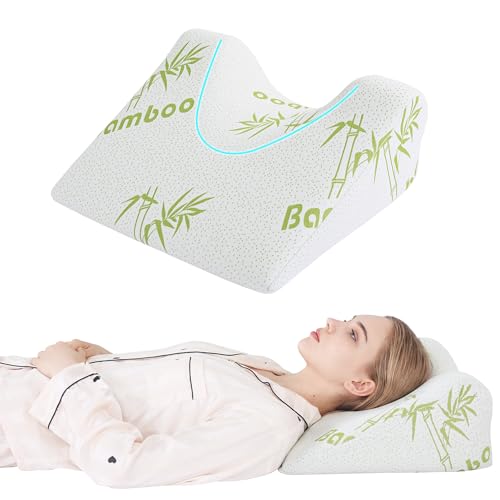 ROYALAY Best Pillow for After Face Lift Surgery Memory Foam Back Sleeping Training Pillow for Wrinkles Nose Job Recovery Supplies Support for Facial & Neck Procedures