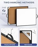 Nicpro Small Hanging Whiteboard for Wall A3, 40 x 30cm Magnetic Dry Erase White Board with Handle, 4 Pens, Eraser,Magnet, Portable Aluminum Black Frame Mini Notice Board for Home Kitchen Office School - Image 4