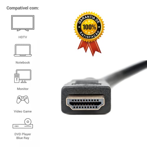 Cabo HDMi 2.0 4k Alta Resolução Blindado Tomate (10 Metros)
