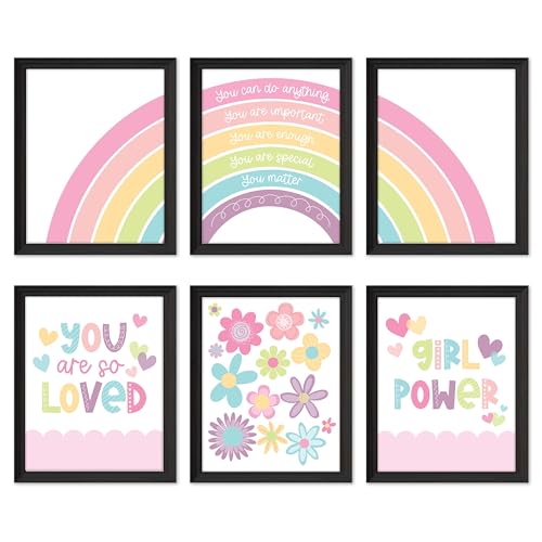 Affiches pour chambre de fille et bébé un coffret de 6 posters pour cadeau