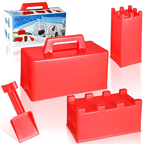 4 Pieces Sand Beach Toys for Kids Sand Castle Mold Sand Building Block Beach Shovel Sand Activity Brick Making Form for Summer Outdoor Sand Toy